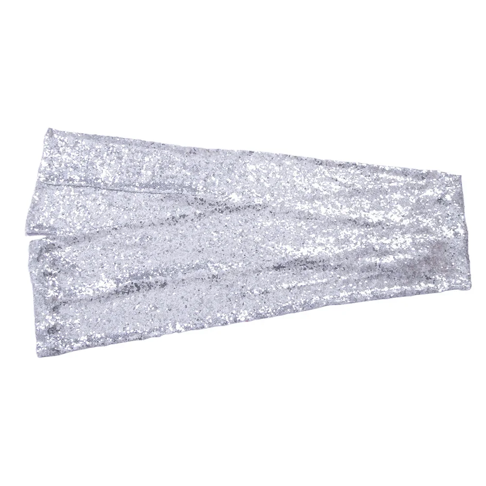 Gleaming Sequined African Print Head Wrap for Women