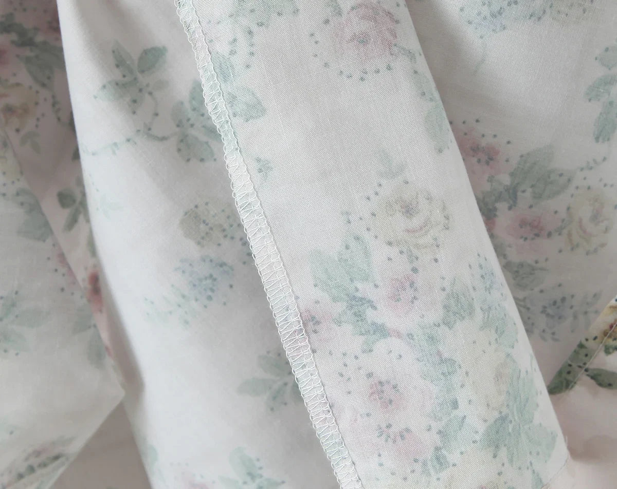 Vintage Boho Floral Print Maxi Dress with Ruffles for Women
