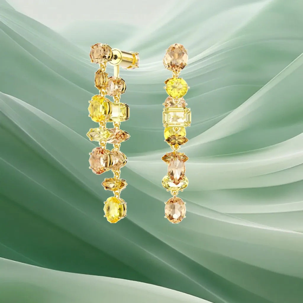 Radiant Mixed-Cut Gold-Plated Crystal Pendant for Women