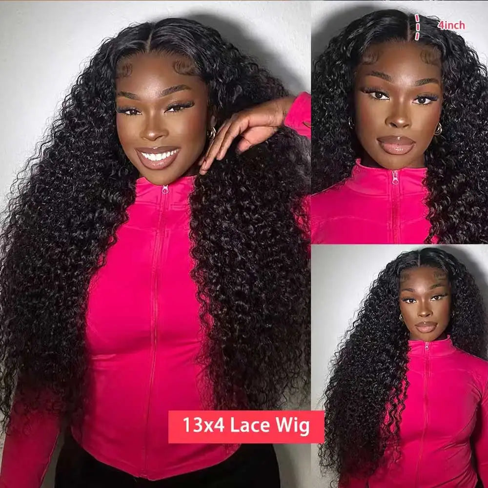 Preplucked Deep Wave Brazilian Lace Front Wig for Women