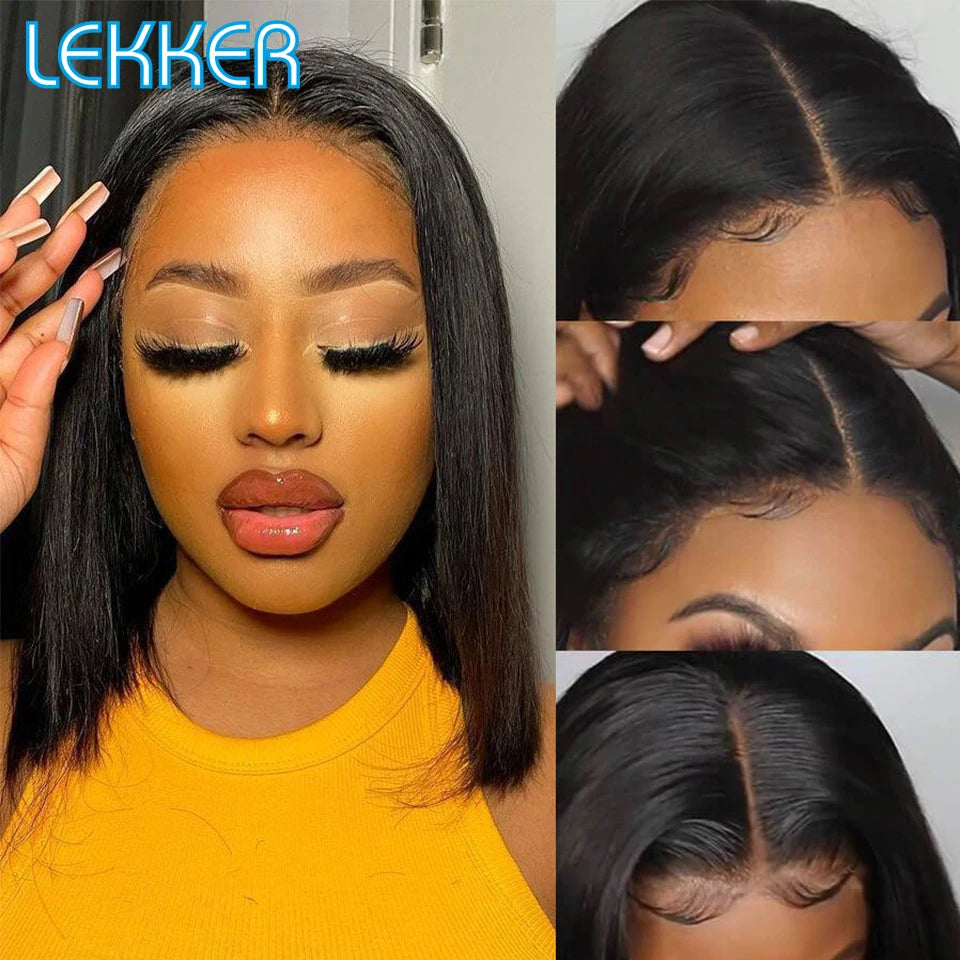 Short Blonde Straight Pixie Cut Lace Front Human Hair Wig for Women