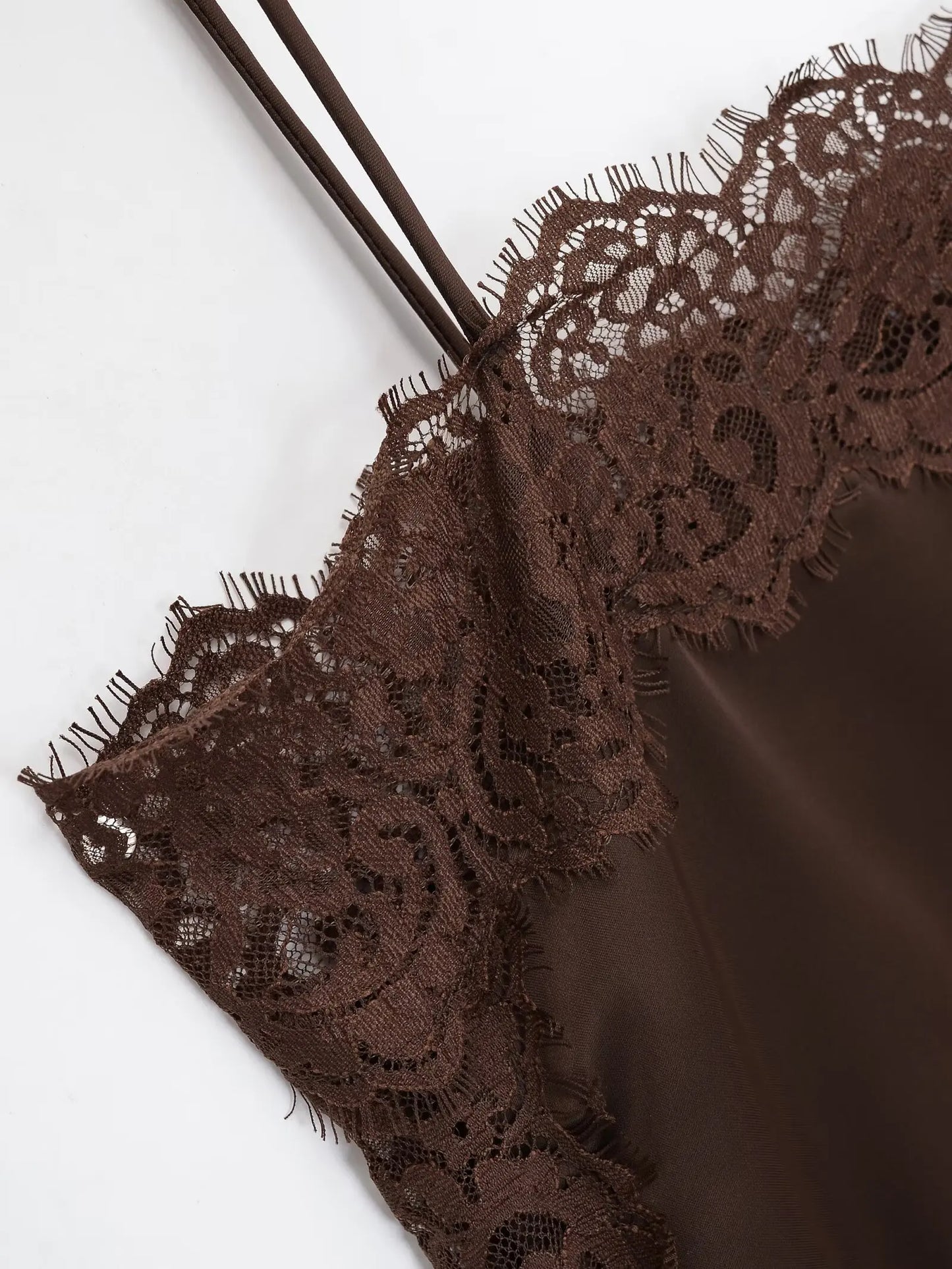 Slim Sling Backless Satin Lace Evening Camisole for Women