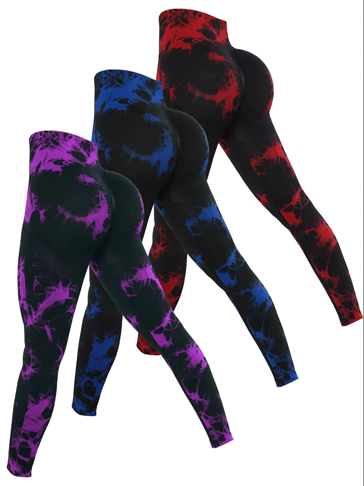 Seamless Push-Up Tie-Dye Leggings