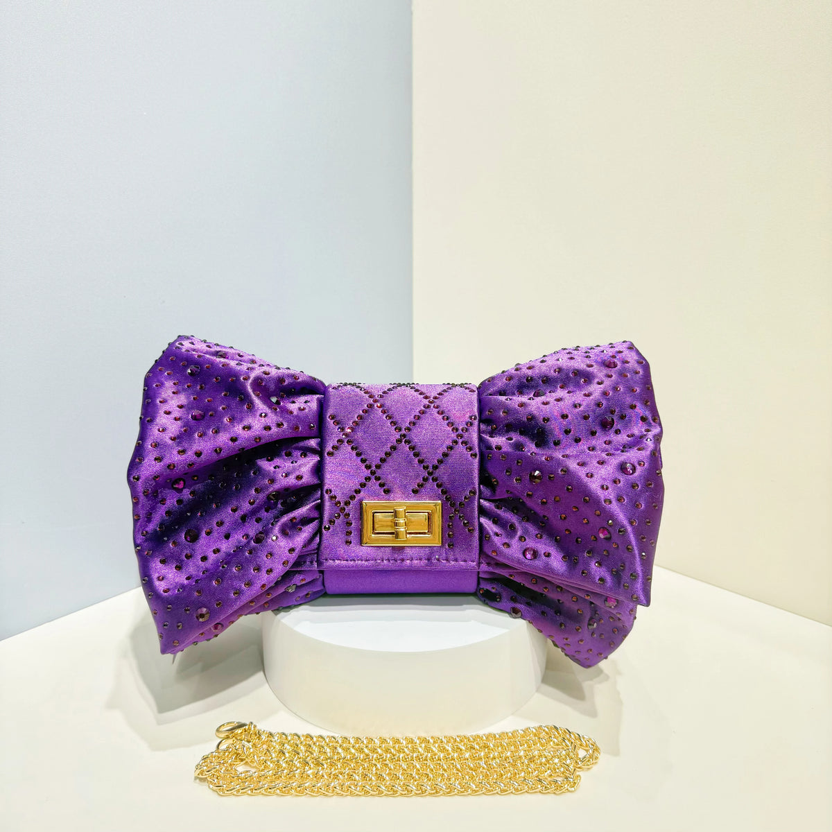 Butterfly Rhinestone Evening Clutch Bag With Chain for Women