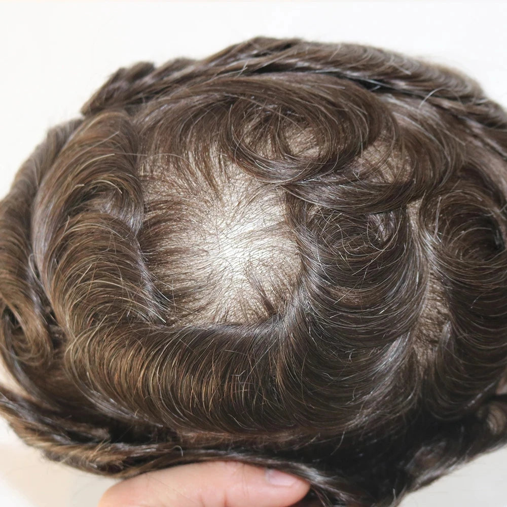 Undetectable Thin Skin Human Hair Toupee for Women