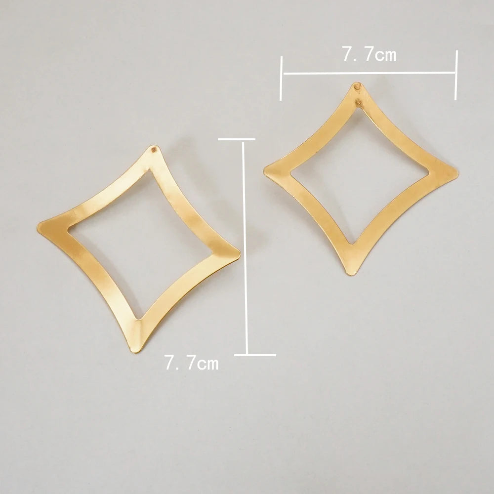 Fashion Jewelry Big Gold Color Round Geometric Earrings Dangle Drop Earrings For Women African Wedding Party Gifts
