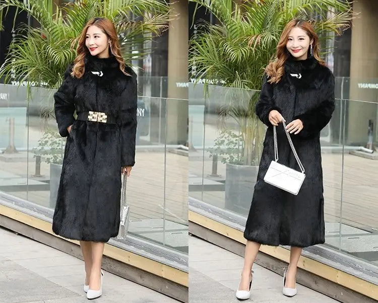 Classic Round Neck Button Front Long Sleeve Coat For Women