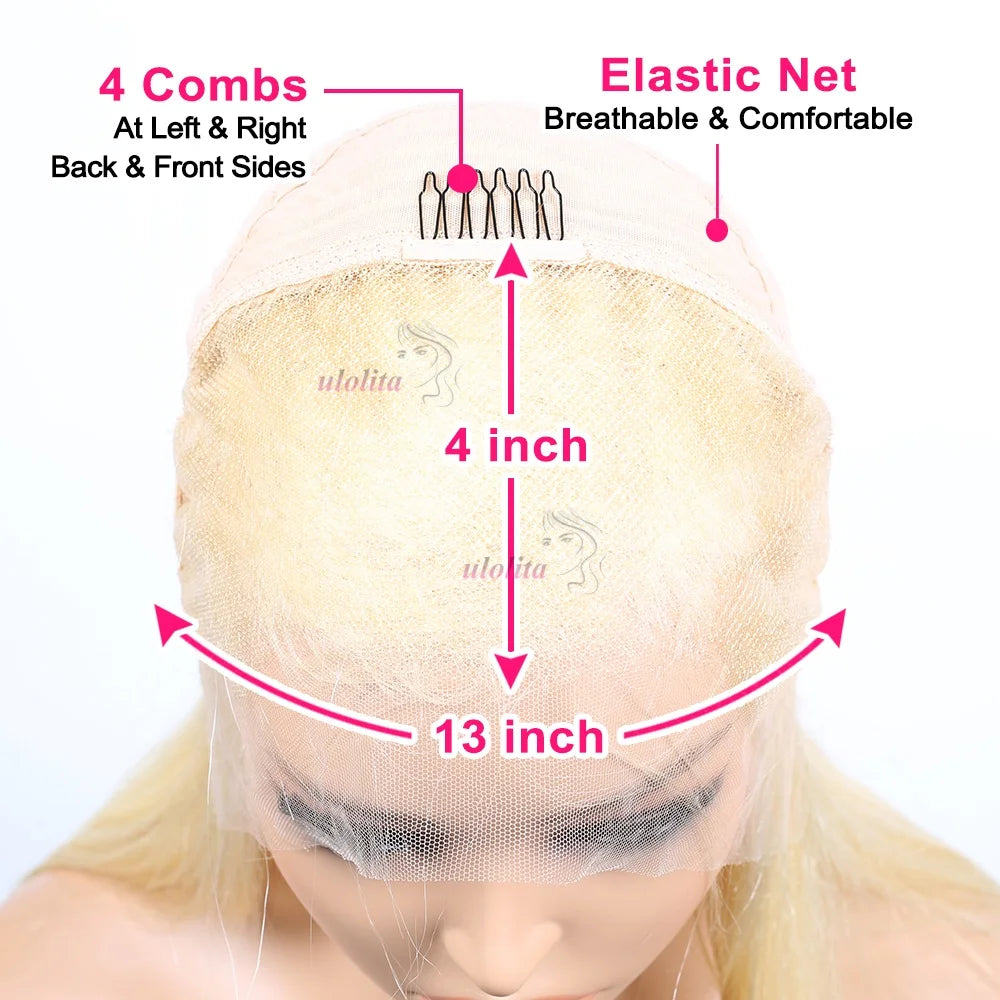 Blonde Pixie Cut Lace Front Human Hair Wig for Women