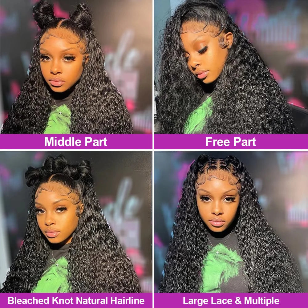 Glueless Deep Wave Water Curl Wig