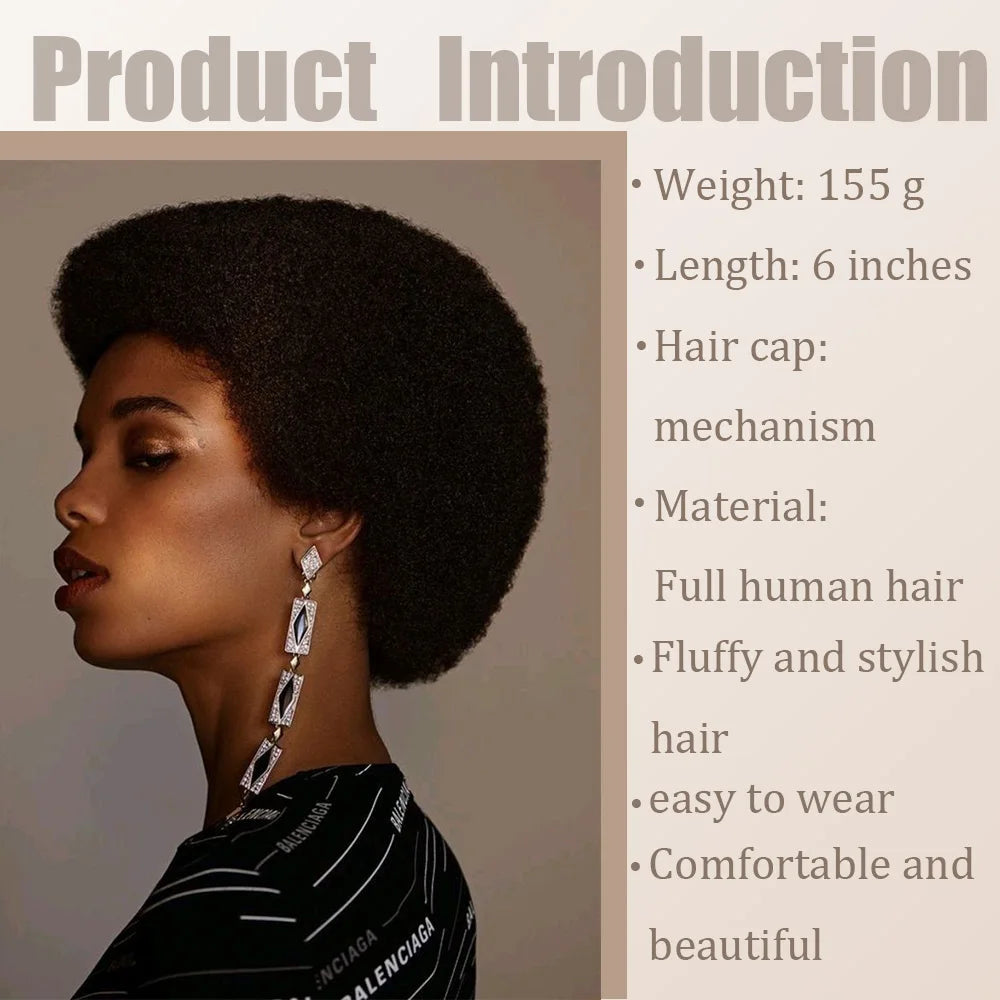 Short Brazilian Twisted Curly Remy Human Hair Wig For Women
