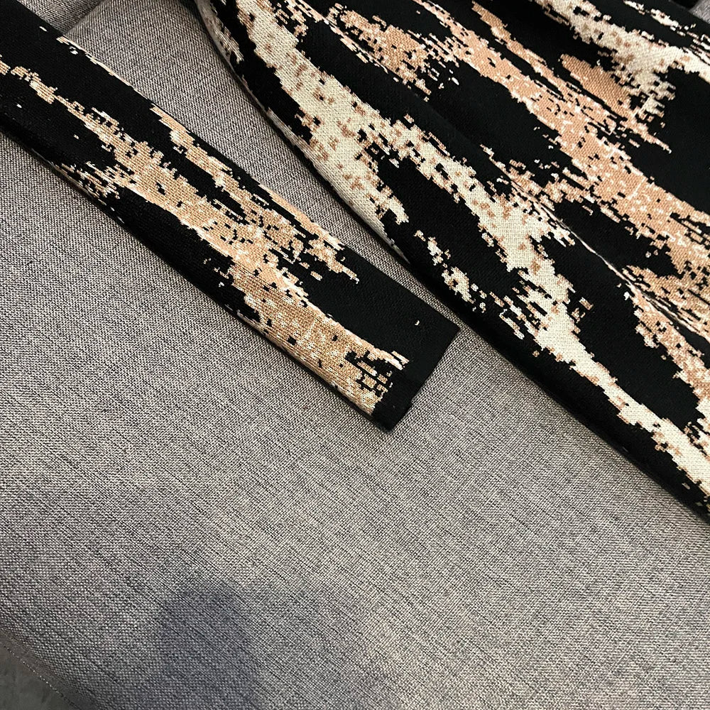 Leopard Print Long Sleeve Sheath Dress