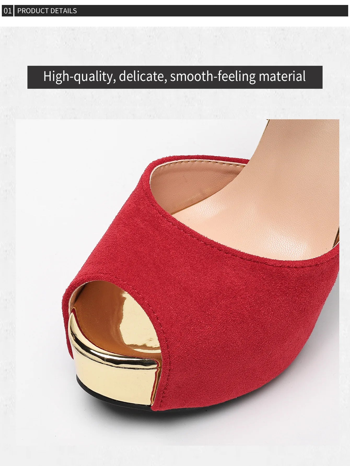 Peep Toe Square Heel Platform Sandals