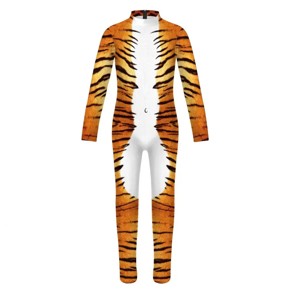 Deluxe Family Matching Tiger Cosplay Bodysuit for Women