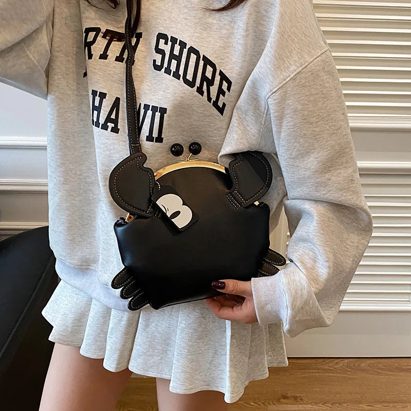 Crab Crossbody Handbag With Coin Purse