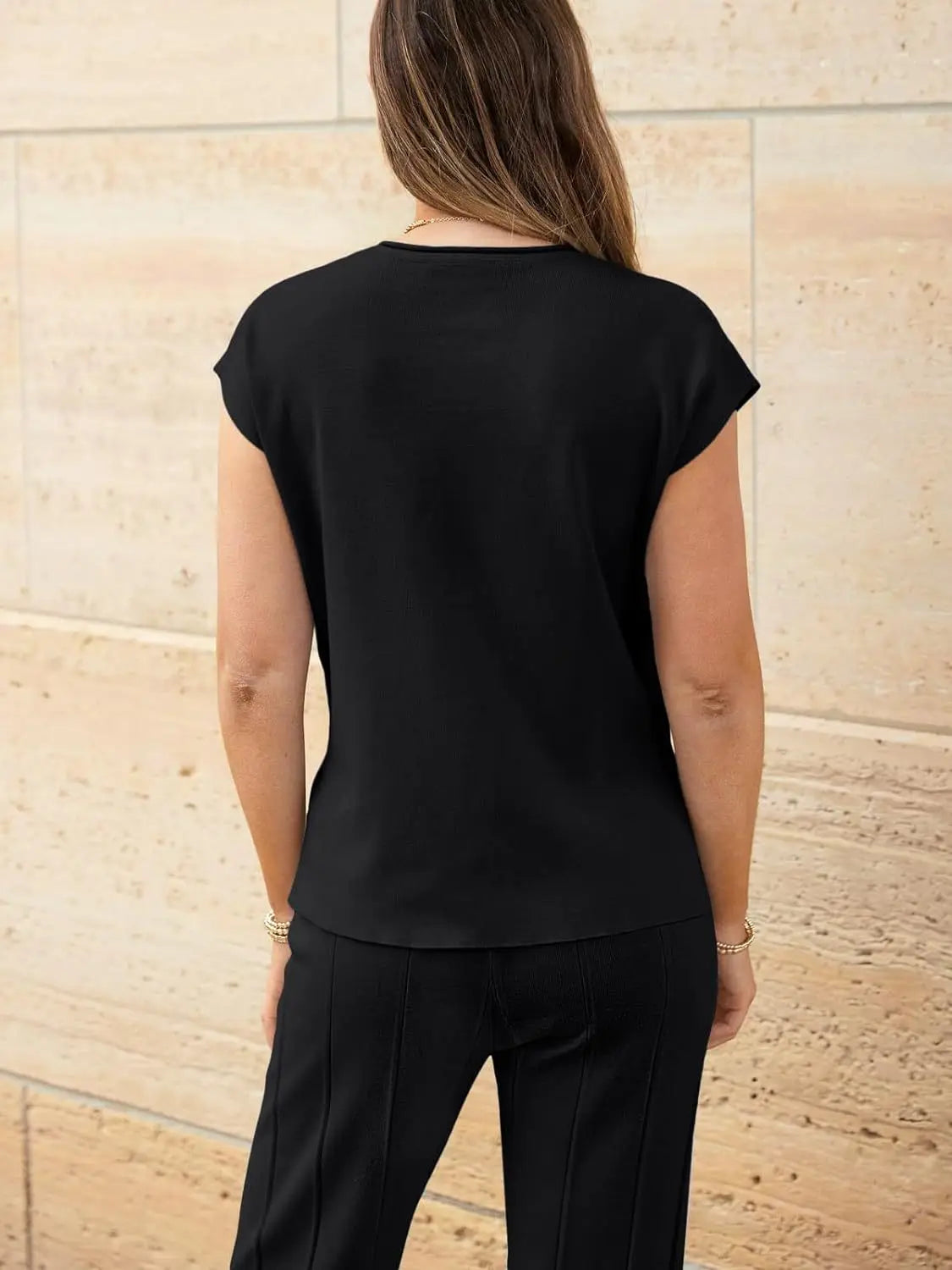 Summer Soft Knit Sleeveless Vest and Wide Leg Pants Set for Women