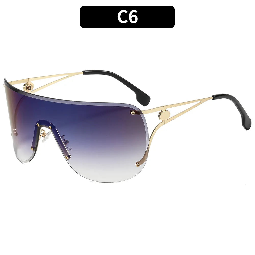 Oversized Shield Fashion Sunglasses