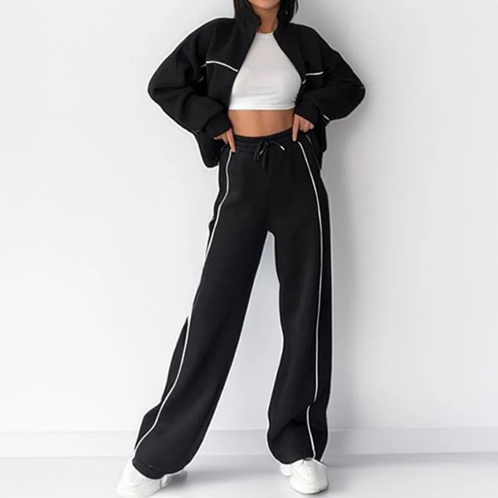 Casual Hooded Tracksuit Set