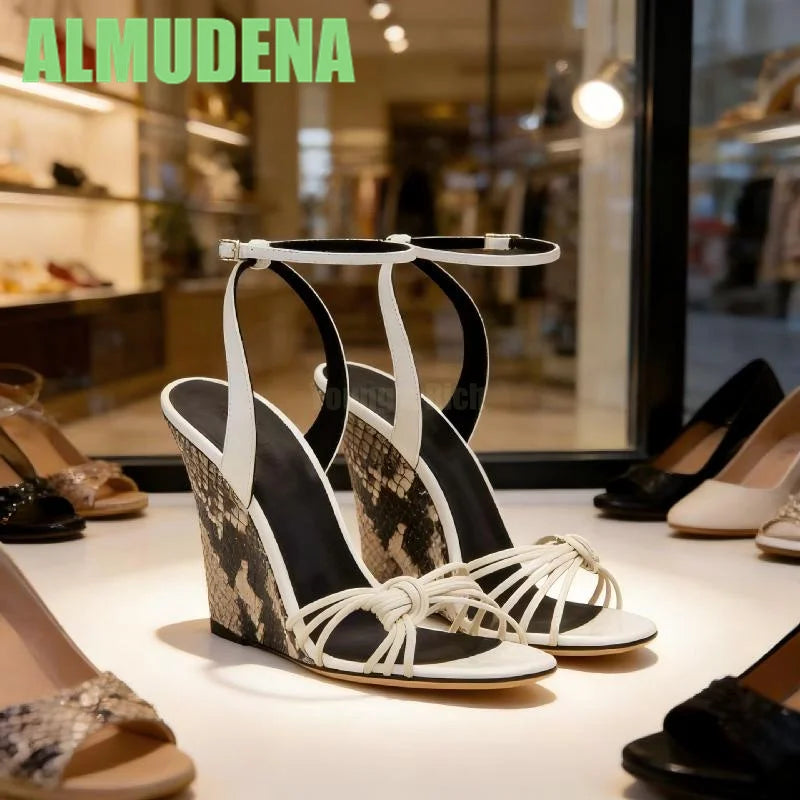 Comfortable Open Toe Buckle Strap Wedge Sandals For Women