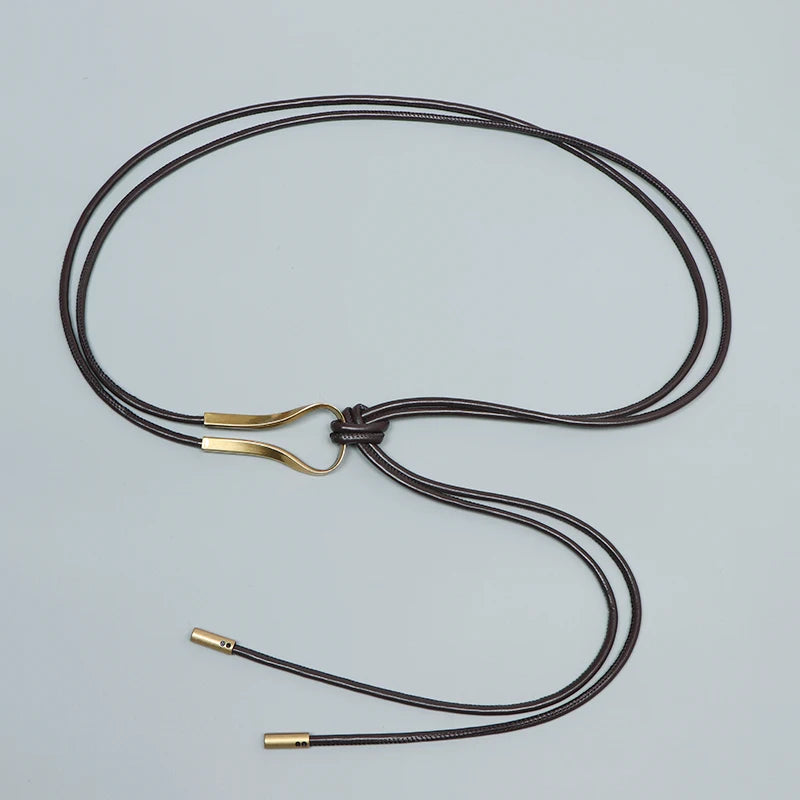 Fashion Braided Gold Knot Waist Chain Belt for Women