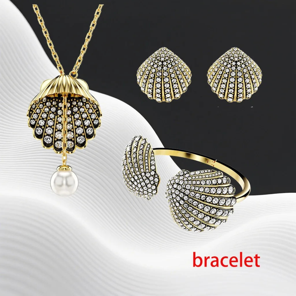 Crystal Necklace And Earrings Set