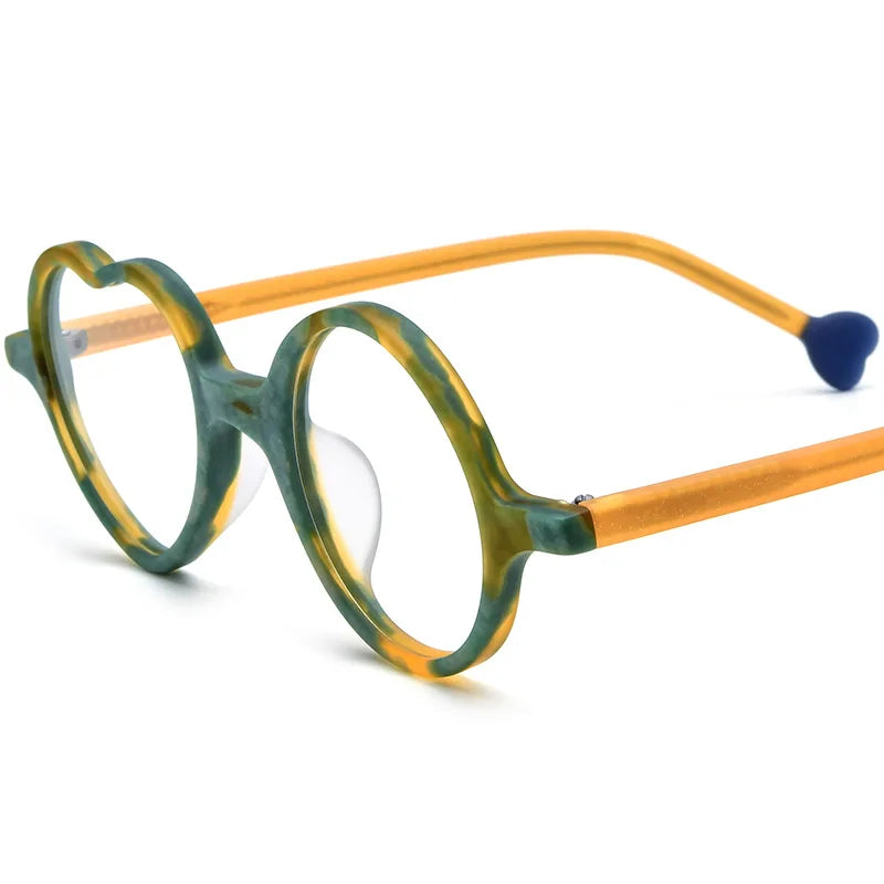 Colorful Heart Frame Fashion Glasses