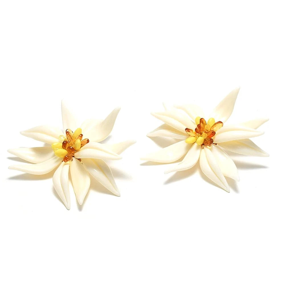 Large Flower Earrings Simple Elegant Earring Women's Jewelry Sets Wholesale Trendy Drop Earrings Accessories