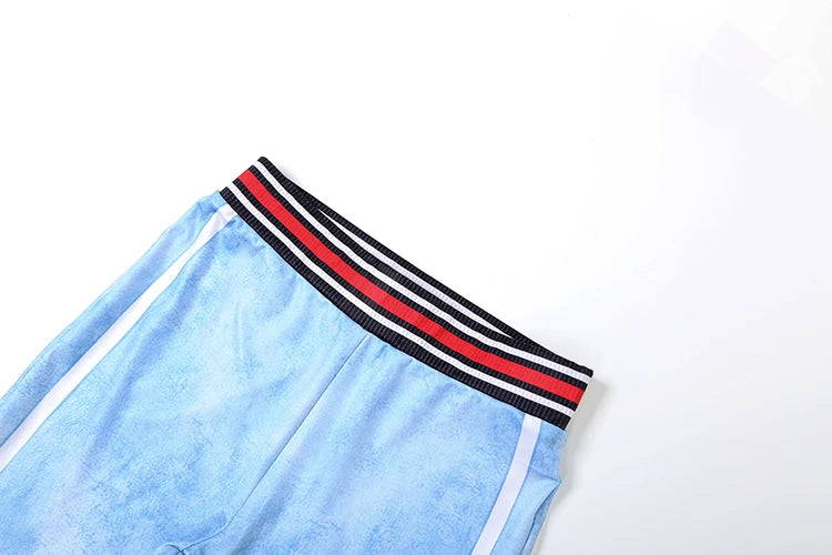 Panelled Stripe Zip Up Coat Tracksuit
