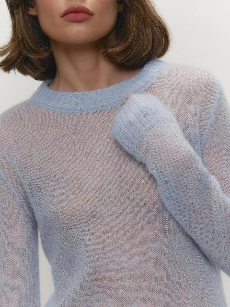 See Through Mesh Knit Sweater