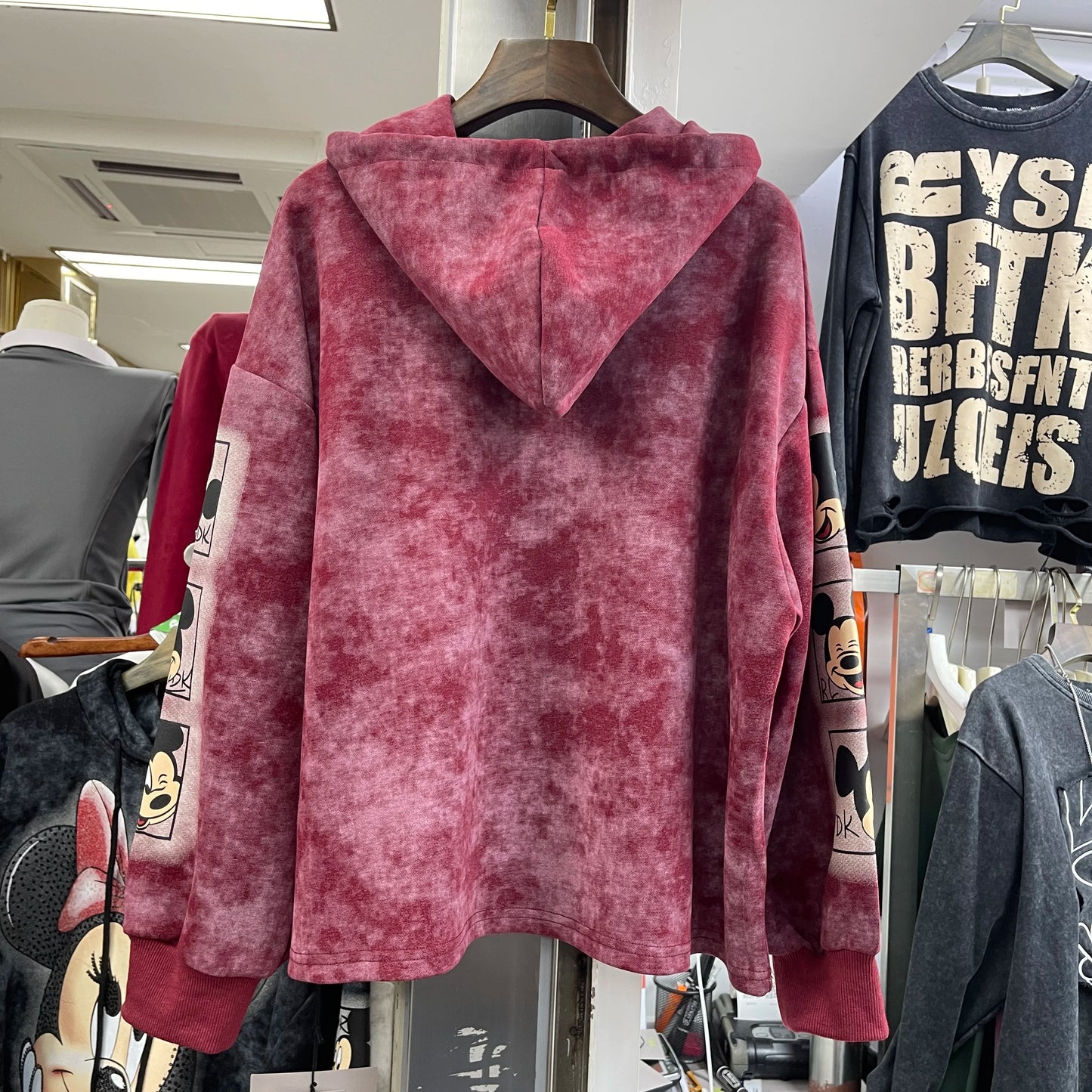 2025 Autumn Winter Heavy Industry Sequin Cartoon Loose Sudaderas Fashion Hoodie Women's Autumn Winter Hooded Pullover Sweatshirt