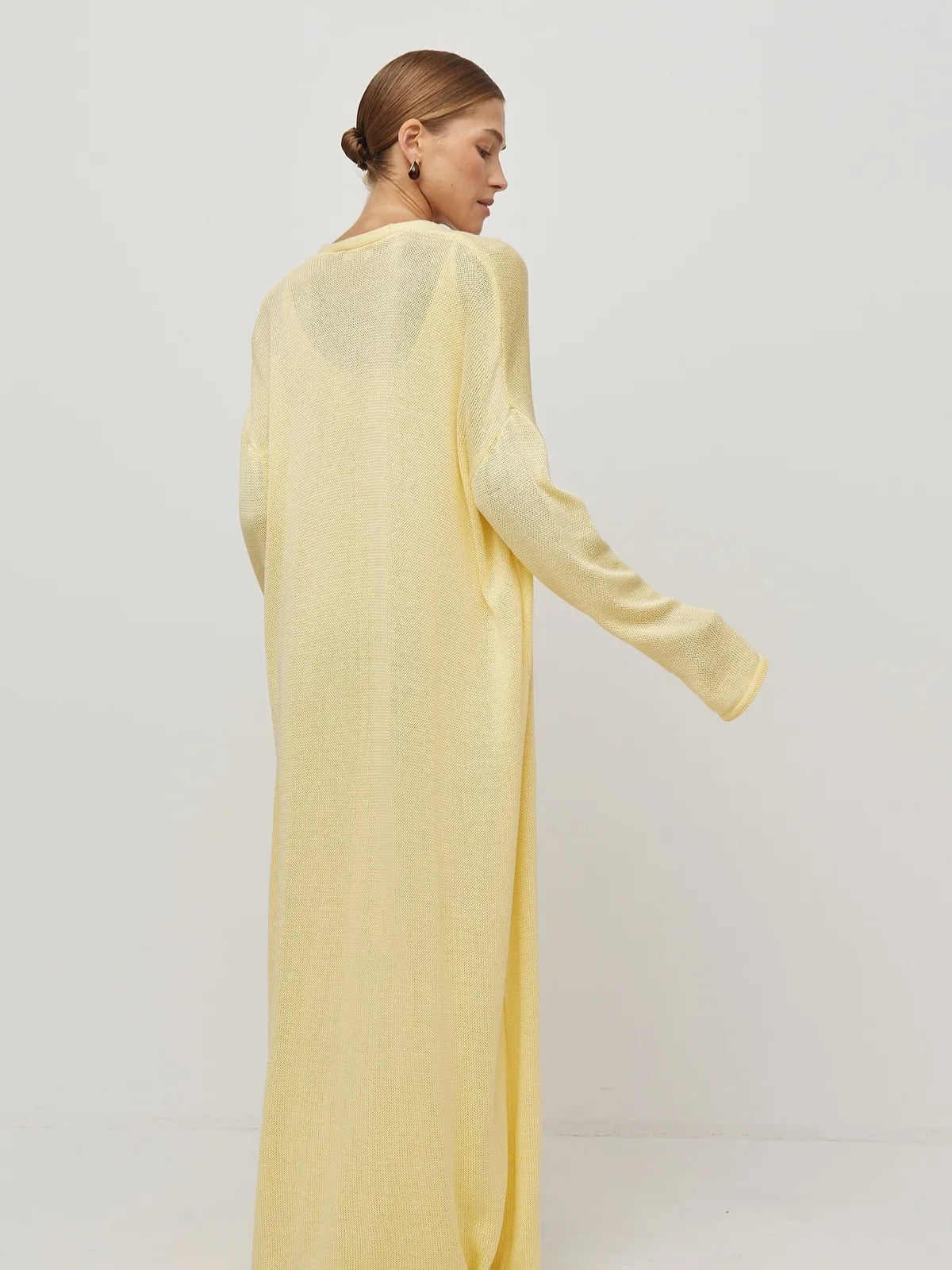 V-Neck Ribbed Knit Maxi Dress Set