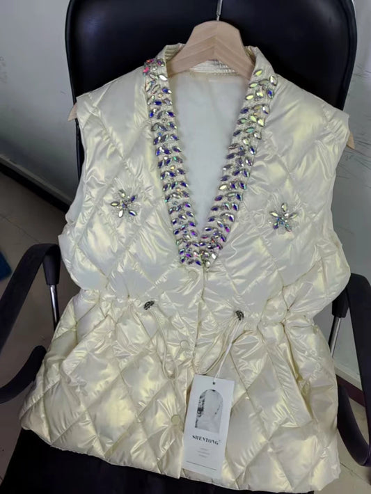 Real Photo Autumn Winter Cotton Padded Vest Jackets for Women Sleeveless Waistcoat Ladies Outwears Vest Jacket Woman Clothes