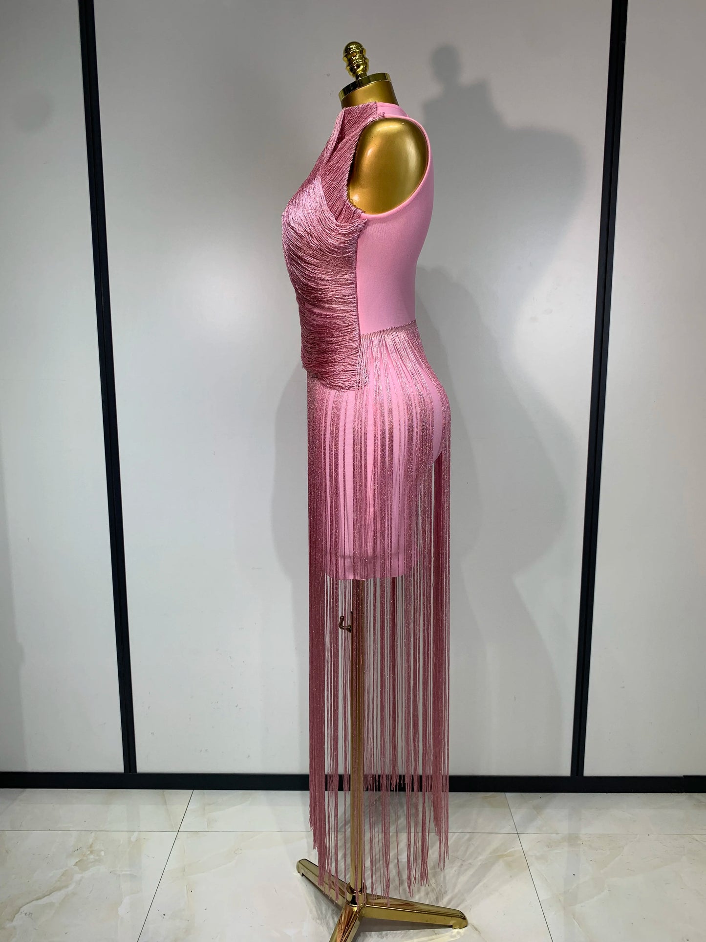 Women Sexy Sleeveless Tassel Bodycon Bandage Dresses Celebrity Elegant Evening Party Nightclub Luxury Birthday Cocktail Dress