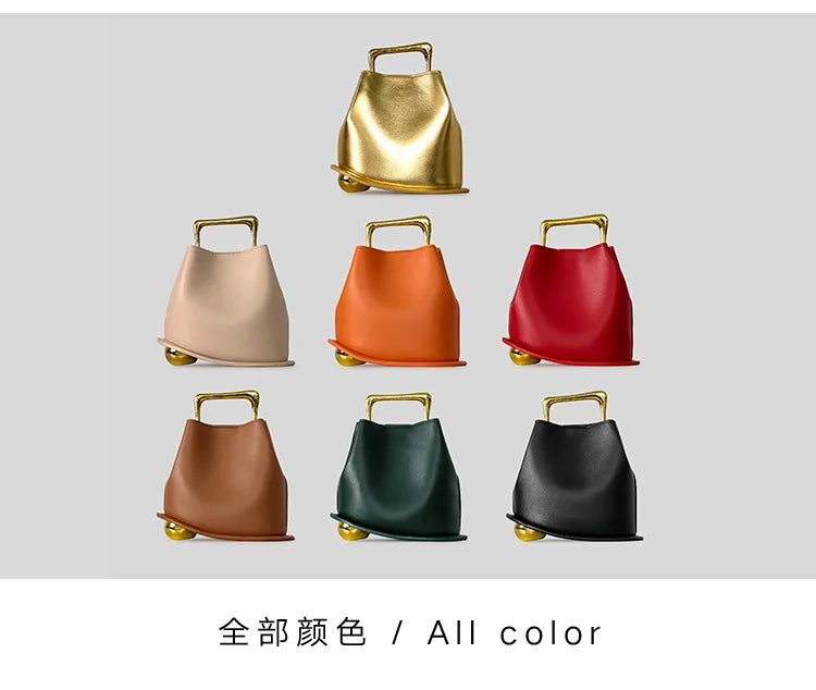 NEW Tote Bag PU Leather Bucket Simple Solid Color Underarm Fashion Casual Crossbody Shoulder Bag Shopping