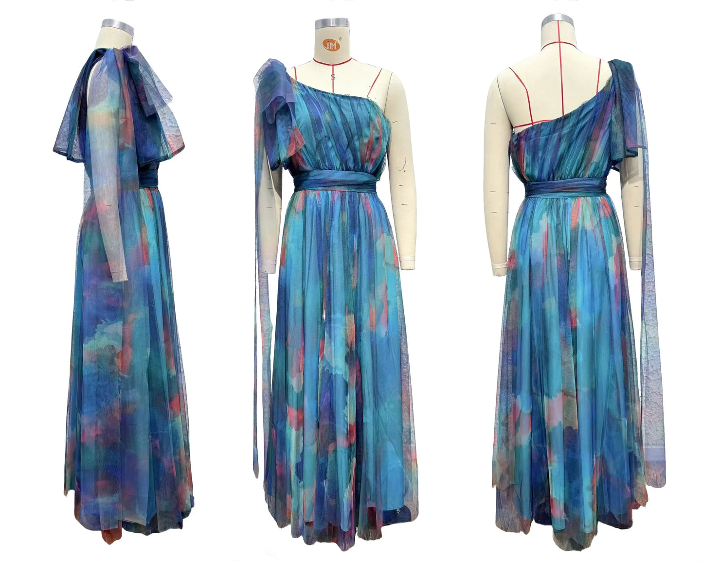Casual Party Mesh Printed Lightweight A-Line Dress for Women