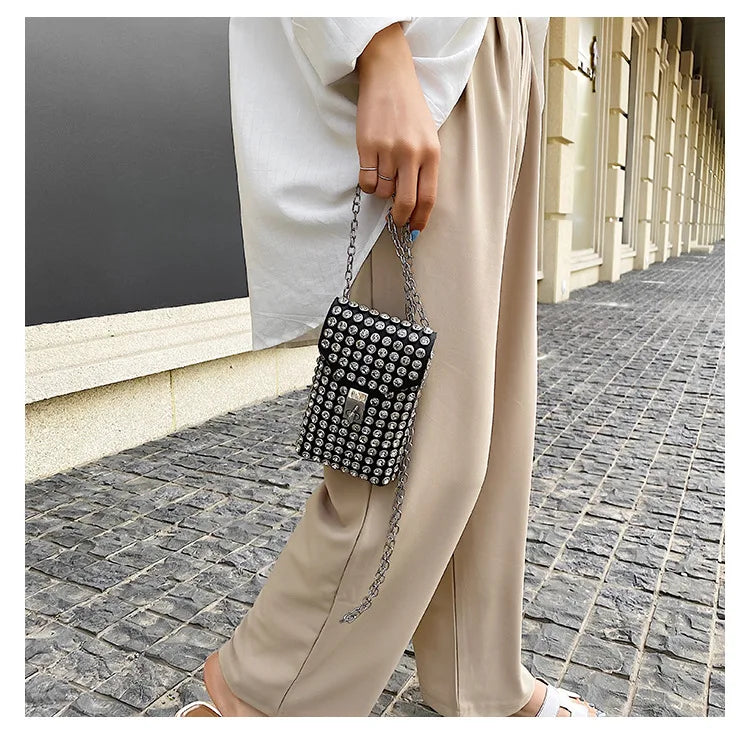 Rhinestone Crossbody Waist Bag