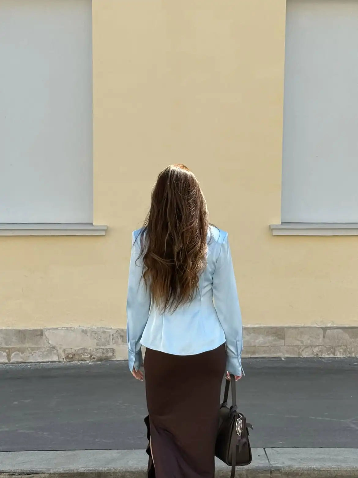 Elegant Satin Long Sleeve Button-Up Shirt for Women