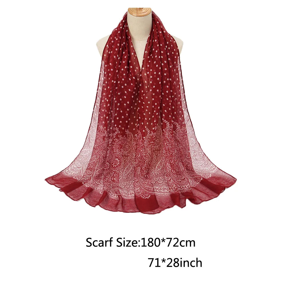 Oversized Chiffon Sun Protection Beach Wrap Scarf for Women