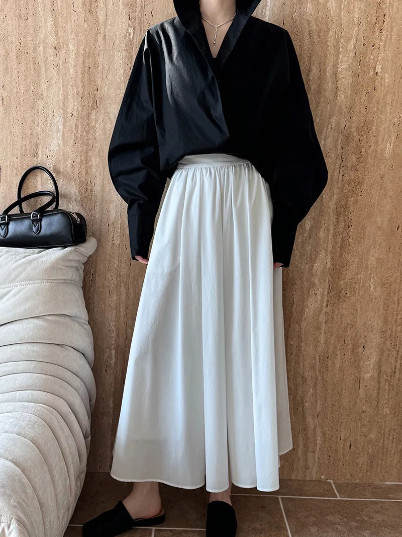 Batwing Sleeve Stand Collar Blouse