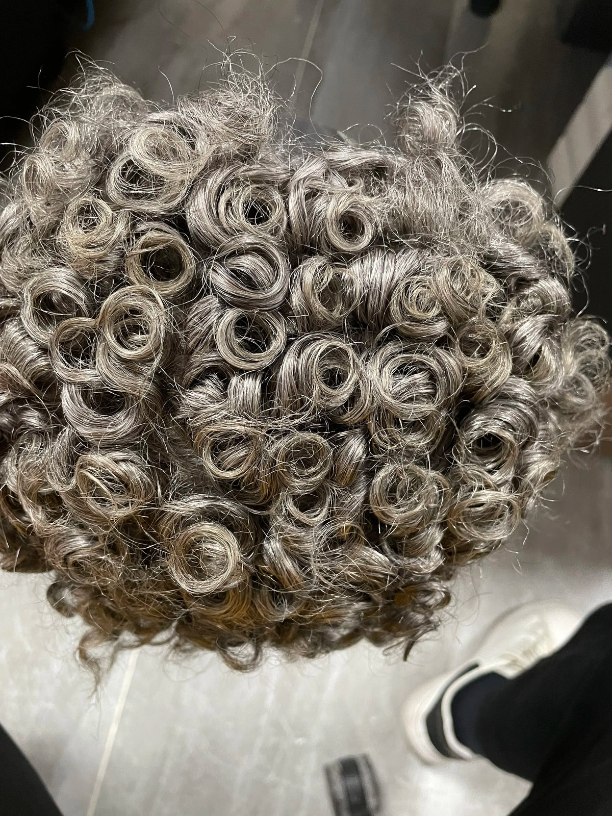 Curly Blonde Lace Front Human Hair Toupee for Women