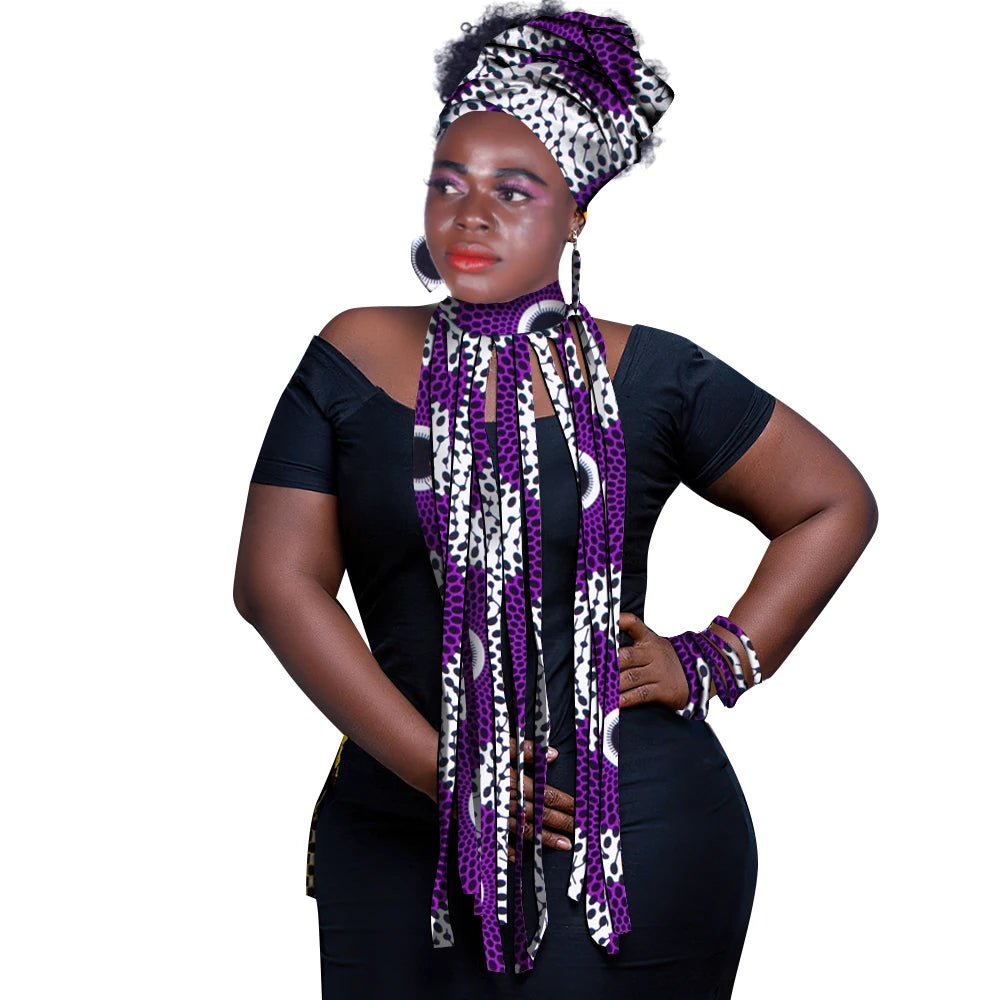 Ethnic Chic Multicolor Headwrap Jewelry Set for Women