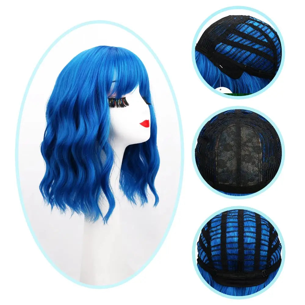 Loose Wavy Shoulder Length Synthetic Bob Wig For Women