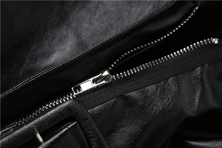 Elegant Belted Faux Leather Cropped Jacket for Women