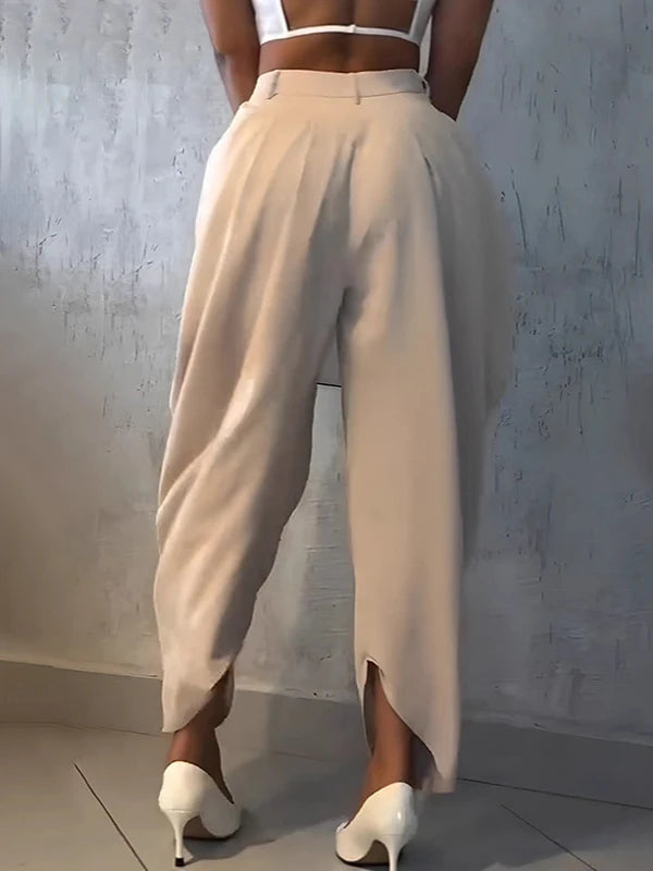 Ruched Cargo Harem Sweatpants With Drawstring Waist for Women