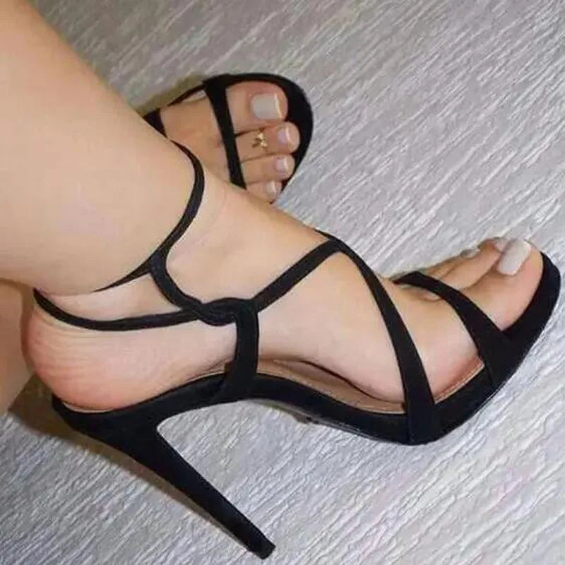 Minimalist Narrow Strap Stiletto Evening Sandals For Women