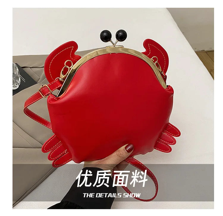 Crab Crossbody Handbag With Coin Purse