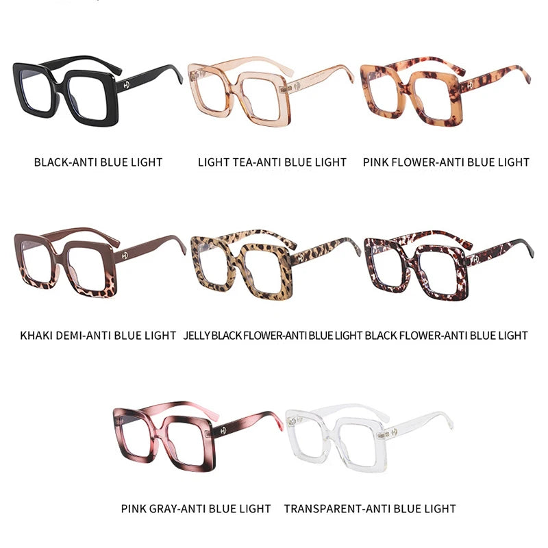Oversized Blue Light Blocking Reading Glasses for Women