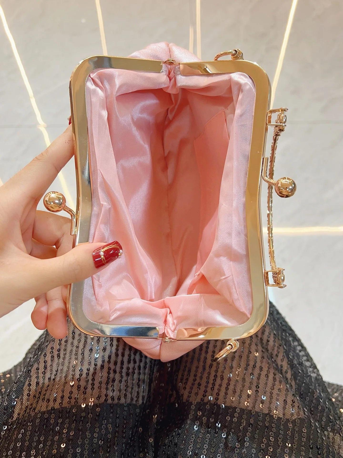 New Dinner Women's Bag Luxury Brand Fashion Handmade Diamond Women's Handbag Shiny Banquet Mini Shoulder Bag High Quality