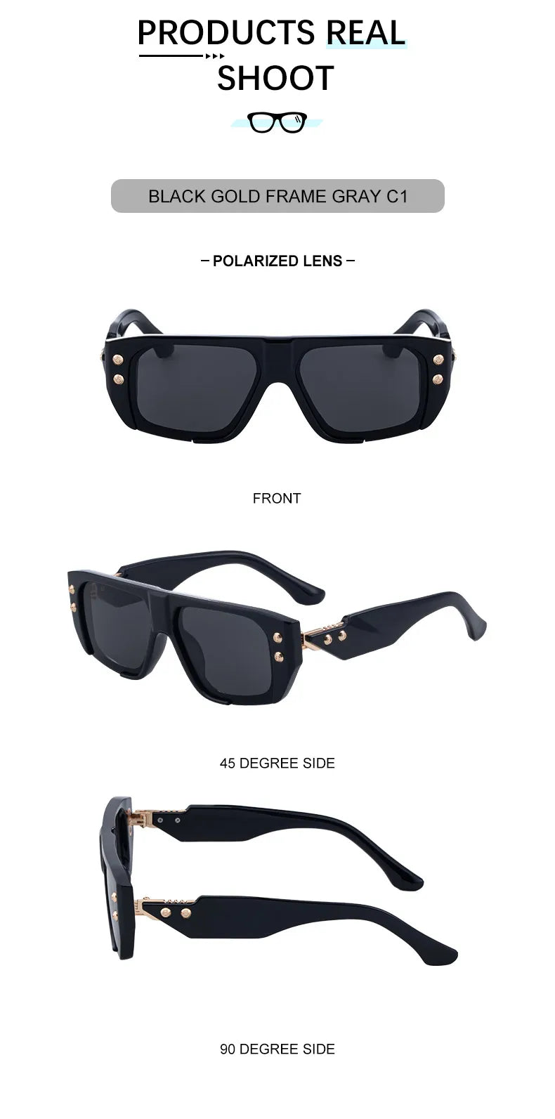 Punk Square Polarized Sunglasses