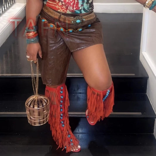 Fringe Tassel Gladiator Sandals
