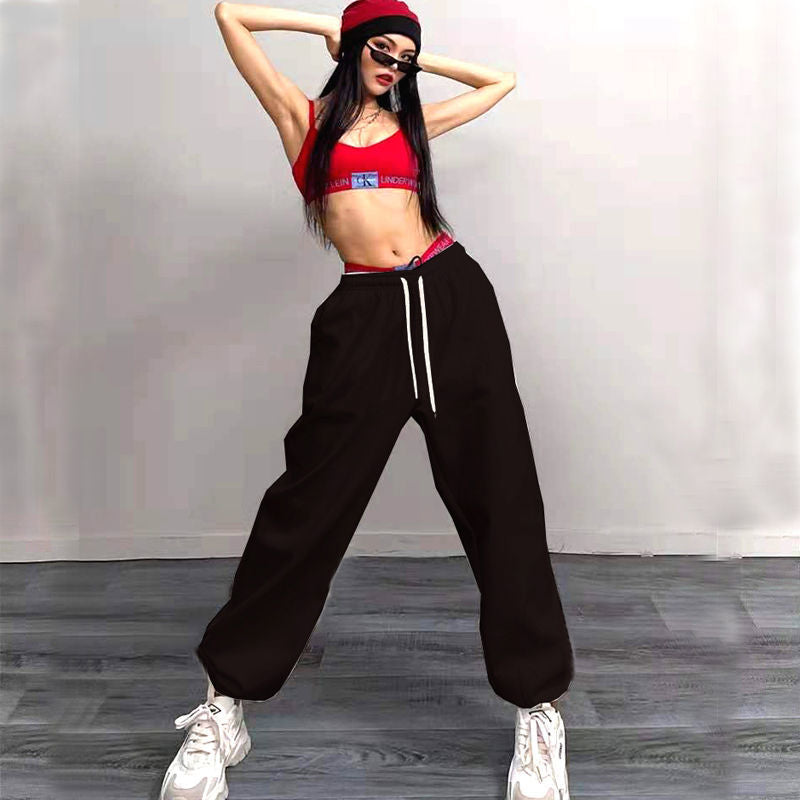 Green Straight Womens Sweat Sports Hippie Pants Sweatpants Joggers Jogging Fashion Baggy Trendeez Loose Trousers Woman Casual